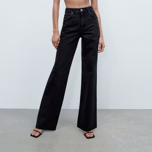 Zara wide leg highwaisted jeans - Black